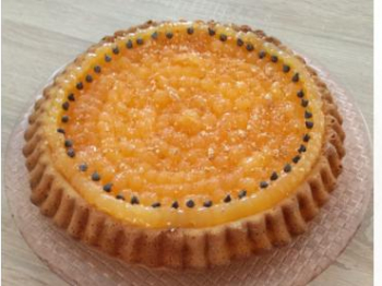 Crostata morbida agli amaretti con gelée di arance