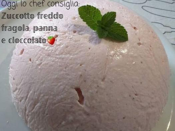 Zuccotto freddo fragola, panna e cioccolato🍓