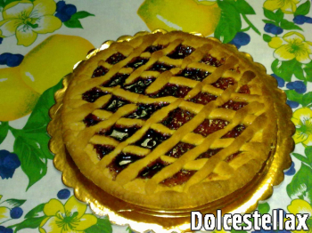 crostata bigusto con confettura di albicocca e ciliegia