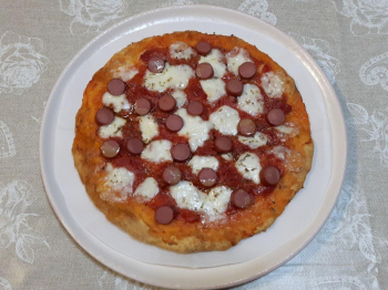 Pizza ai würstel