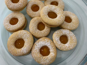 Frollini di Riso con Confettura di Pesche