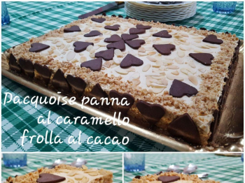 Dacquoise alla panna al caramello salato