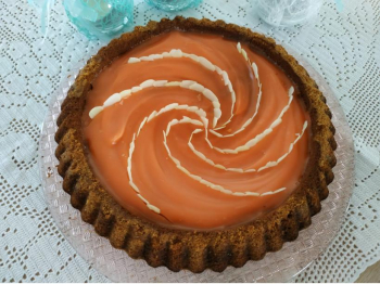 Crostata morbida alle carote e crema di arancia
