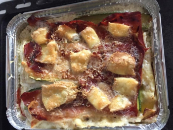 Lasagna zucchina speck bree