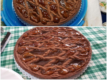 Crostata al cacao e crema di marroni