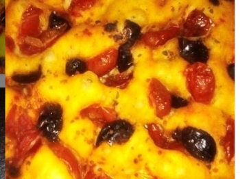 focaccia pomodorini  acciughe e olive