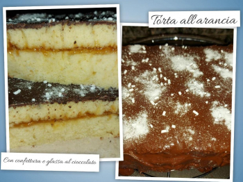 Torta all'arancia Con Confettura e Copertura al cioccolato