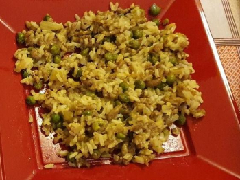 Riso con carne e spezie