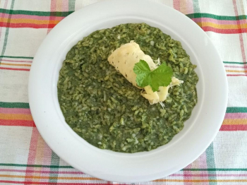 Risotto con malva e taleggio