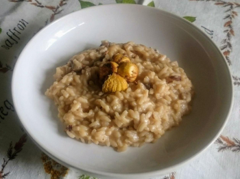 Risotto castagne e salsiccia