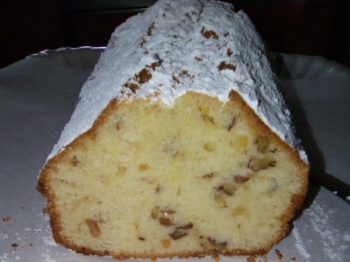 Plumcake di albumi all'arancia con noci