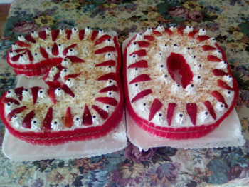 Torta di compleanno a forma di numero