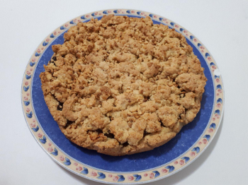 Sbriciolata ciliegia, cioccolata fondente e mandorle