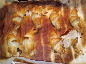 Cornetti al prosciutto e mozzarella