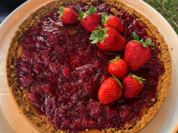 Crostata di mandorle e fragole
