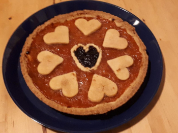 Crostata cuor di ciliegia 🍒💚
