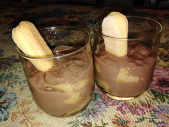 Dessert cappuccino con crema al cacao