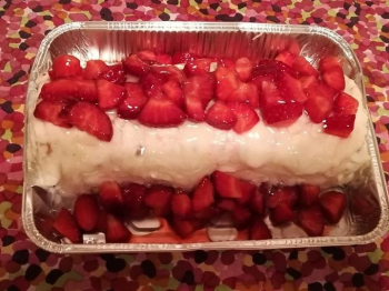 Mattonella alle fragole, cioccolato e mascarpone