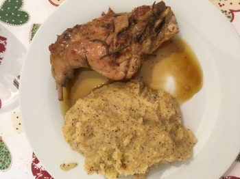 Coniglio e polenta