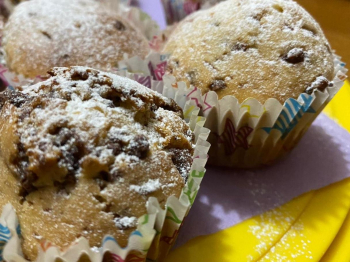 Muffin con gocce di cioccolato
