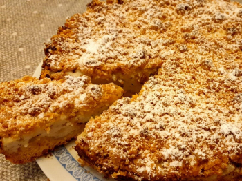 Sbrisolona alla ricotta e cioccolato