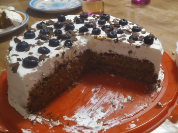 Torta grano saracena con panna
