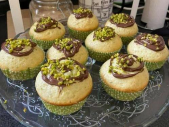 Muffin al pistacchio e nutella
