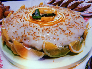 Torta con crema all'arancia!