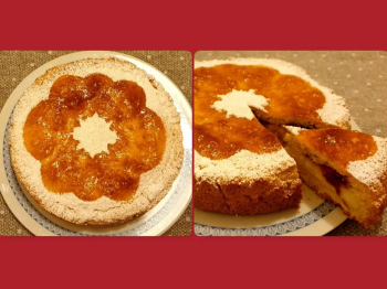 Torta pasticciotto con crema e marmellata 🍒🥧