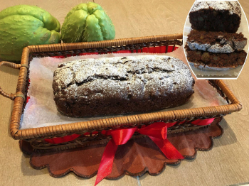 Plumcake al cacao con zucca spinosa e noci