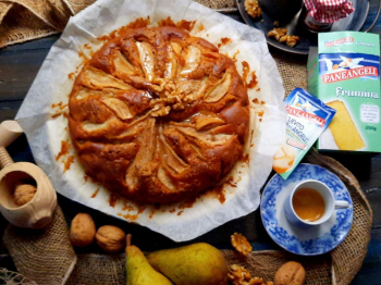 Torta rustica pere, noci e cioccolato