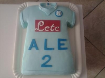 torta compleanno maglia del napoli