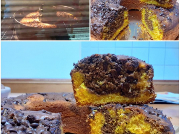 Ciambella zucca e doppio cioccolato