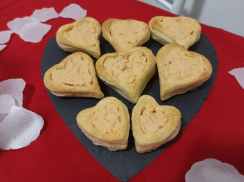 Vol au vent di San Valentino al patè di salmone rosa