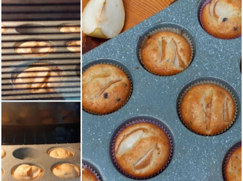 Muffins pere e gocce di cioccolato