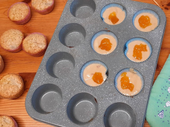 Muffins pere, vaniglia e cannella