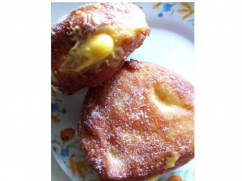 Bomboloni con crema allo zafferano