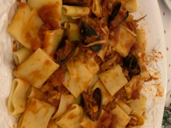 Paccheri con cozze e fagiolie