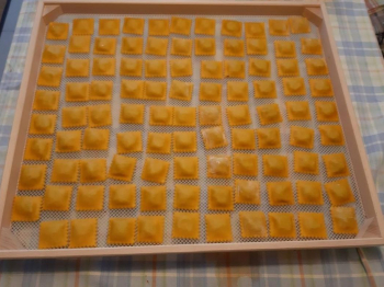 Ravioli di zucca e funghi