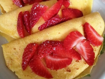 Crepes con fragole
