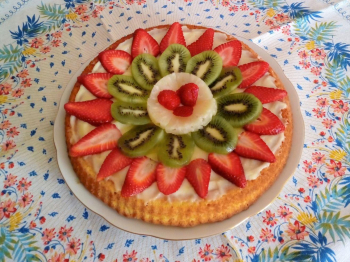 Crostata morbida alla frutta 🍓🥝🍍