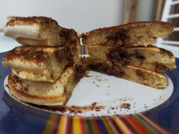 Pancakes light ripieni di cioccolato