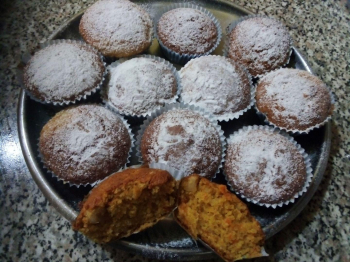 Muffin carote e mandorle
