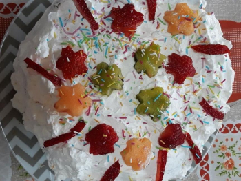Torta con panna