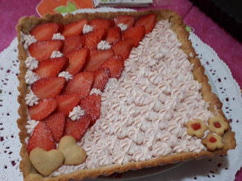 Crostata quadro di fragole🍓🍓🍓