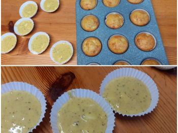 Muffins mele, grano saraceno e cardamomo