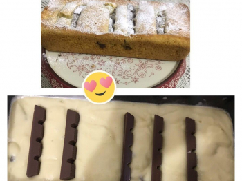 Plumcake con barrette di cioccolato