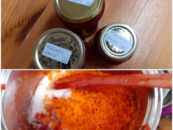 Confettura di fragole e carote