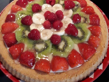 crostata di frutta e chantilly