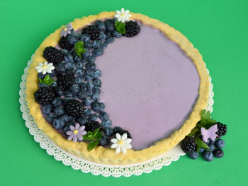 Crostata panna cotta mirtilli e more